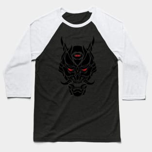 black oni mask simple design Baseball T-Shirt